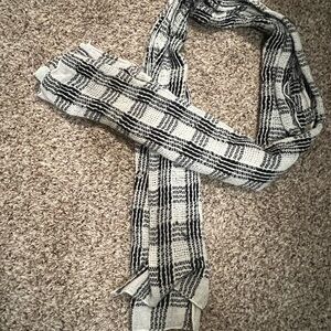 Black and White Plaid Scarf
